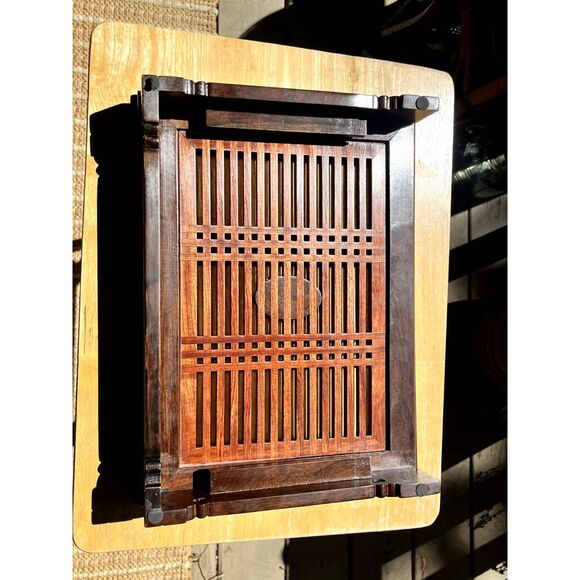 Taiwanese Tea Tray Varnished Wood - Picture 8 of 9